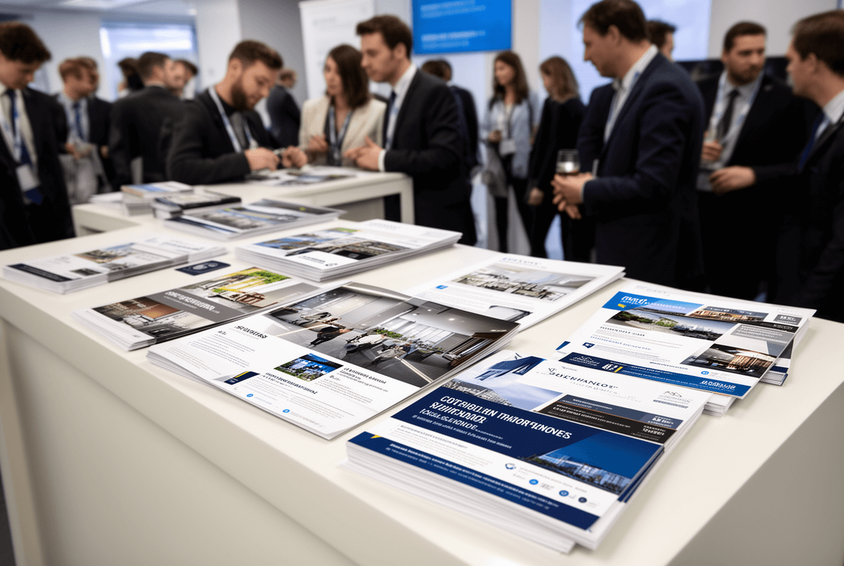 Brochures et dépliants publicitaires à l’accueil